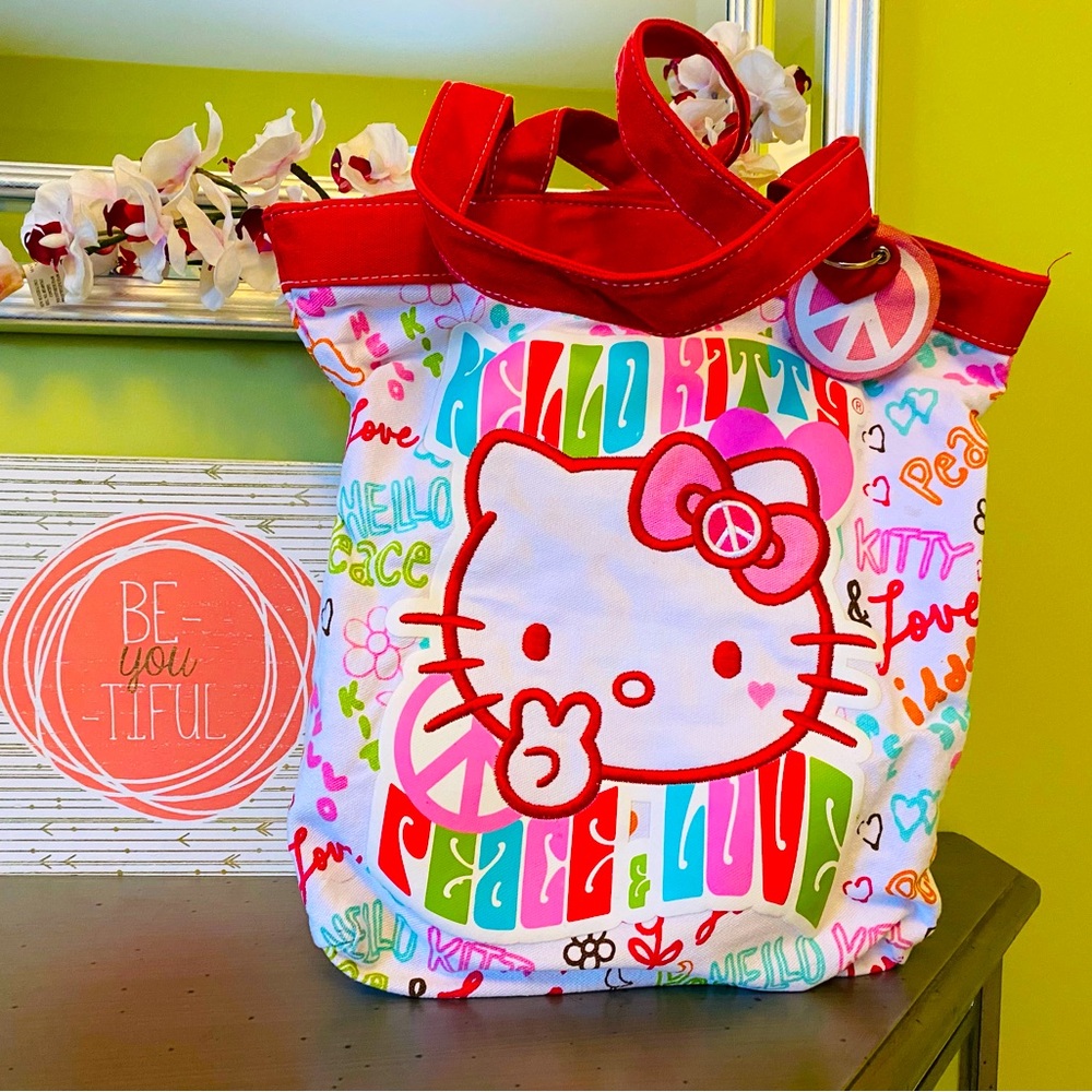 Hello KittyLove/Peace Tote Bag